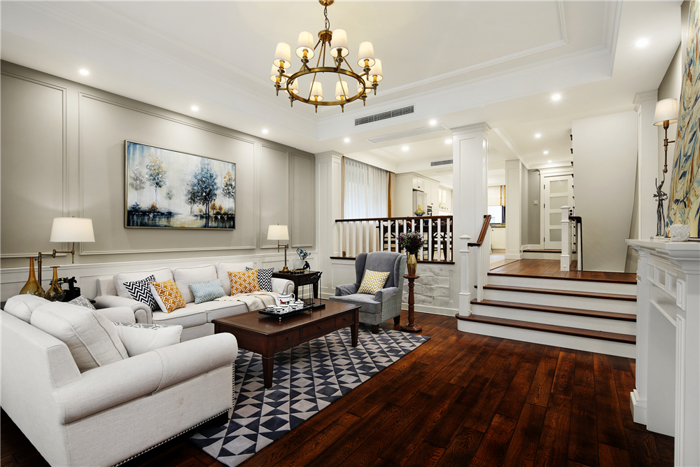 客廳沙發(fā)除了配茶幾，還能搭配什么？(圖1)