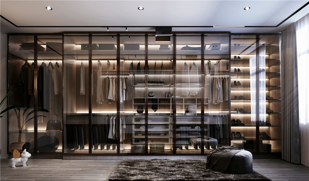定制衣柜使用玻璃柜門(mén)好不好？(圖3)