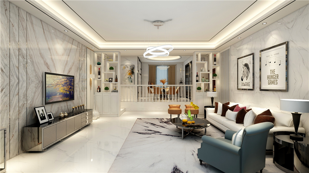 全屋定制怎么設(shè)計客餐廳的隔斷？(圖3)