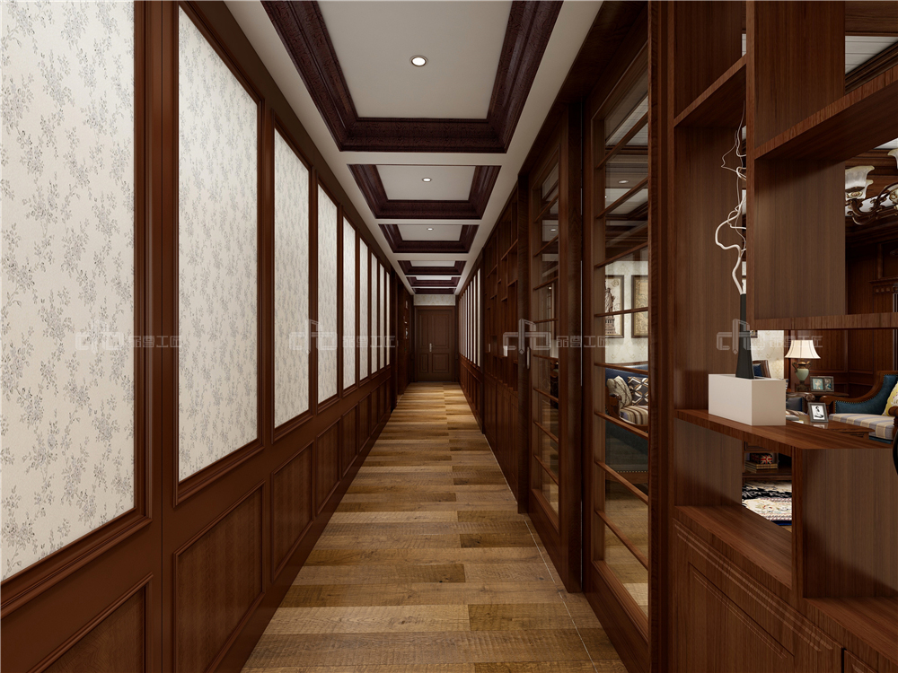 過(guò)道護(hù)墻板是做半墻好還是到頂好？(圖2)