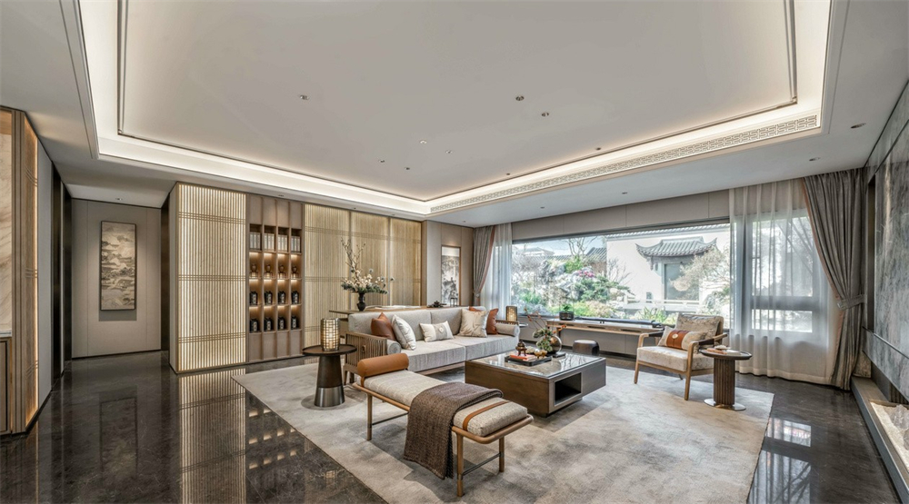 整木定制新中式風(fēng)格，125㎡樣板房賞析(圖7)