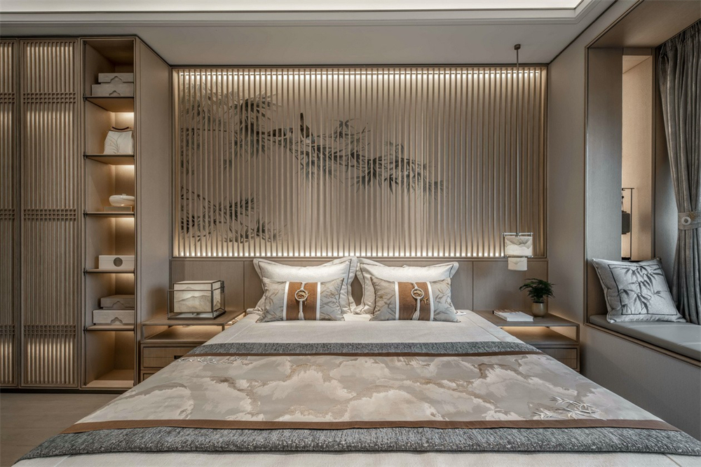 整木定制新中式風(fēng)格，125㎡樣板房賞析(圖17)