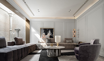 400㎡整木定制別墅設(shè)計，法式輕奢風格