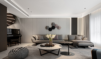 180㎡現(xiàn)代極簡全屋定制，簡約復式大宅案